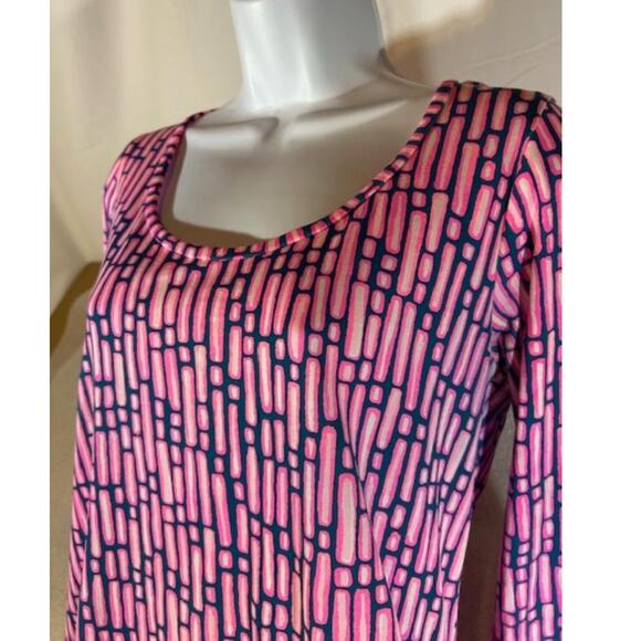 Lilly Pulitzer Beacon Dress Slathouse Stripe -Large-NOTE- Underarm Color Bleedin - Picture 2 of 8